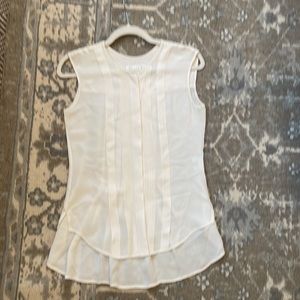 Veronica Beard Cream Silk Blouse Size 0